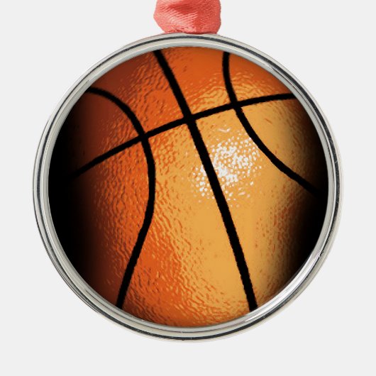 Basketball Metalen Ornament (Voorkant)