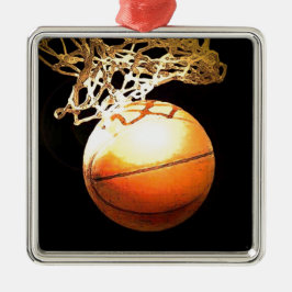 Basketball Metalen Ornament