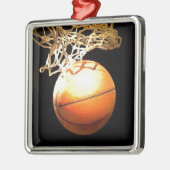 Basketball Metalen Ornament (Links)