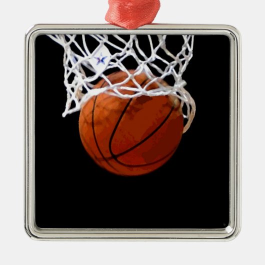 Basketball Metalen Ornament (Voorkant)