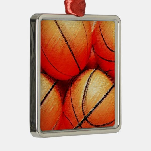 Basketball Metalen Ornament (Rechts)