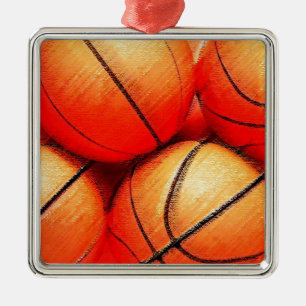 Basketball Metalen Ornament