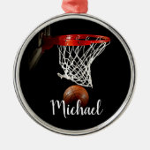 Basketball Metalen Ornament (Voorkant)