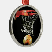 Basketball Metalen Ornament (Rechts)