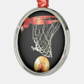 Basketball Metalen Ornament (Links)