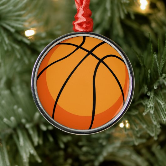 Basketball Metalen Ornament (Boom)