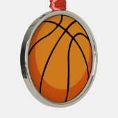 Basketball Metalen Ornament (Rechts)