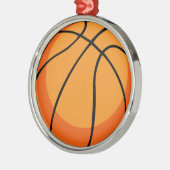 Basketball Metalen Ornament (Links)