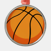 Basketball Metalen Ornament (Voorkant)