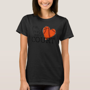 Basketball mijn hart ligt op dat graf mam. t-shirt