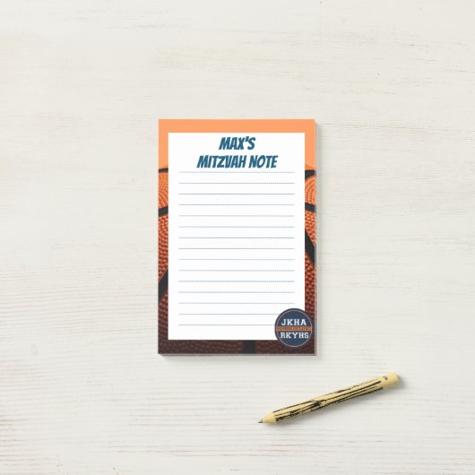 Basketball Mitzvot Post-it® Notes (Op bureau)