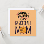 Basketball-Moederdag voor moeder Kaart (Voorkant / Achterkant in situ)