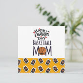 Basketball-Moederdag voor moeder Kaart (Staand voorkant)