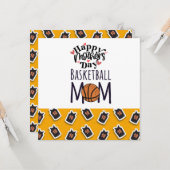 Basketball-Moederdag voor moeder Kaart (Voorkant / Achterkant in situ)