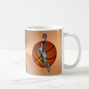 Basketball-Mokken, Metallic Player op bal Koffiemok