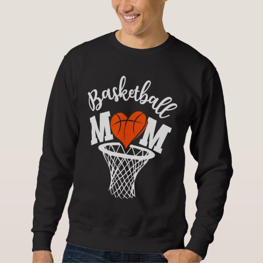 Basketball Mom Cute  Distressed Leopard Mother s D Trui (Voorkant)