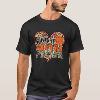 Basketball Mom Leopard Senior 2023 Graduation Moth T-shirt