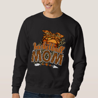 Basketball Mom Mama Mother's Day Leopard Sport Mom Trui
