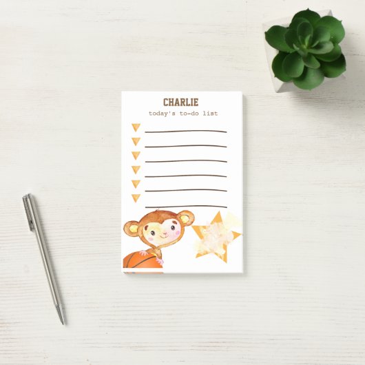 Basketball Monkey takenlijst Post-it® Notes (Kantoor)