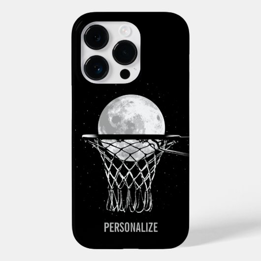 Basketball Moon Hoesje-Mate iPhone Case (Achterkant)