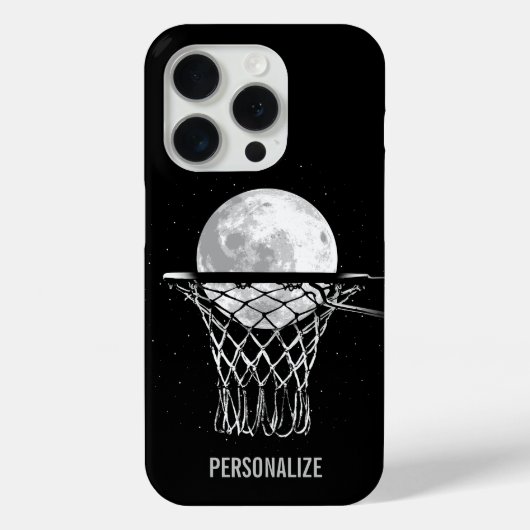 Basketball Moon Hoesje-Mate iPhone Case (Achterkant)