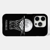 Basketball Moon Hoesje-Mate iPhone Case (Achterkant (horizontaal))