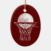 Basketball Moon Keramisch Ornament (Voorkant)