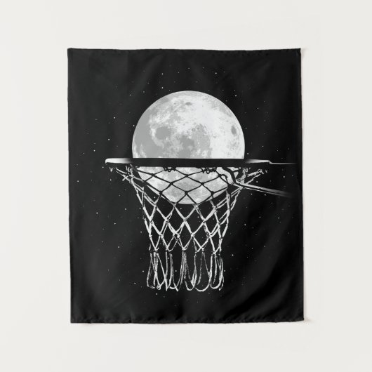 Basketball Moon Wandkleed (Voorkant)