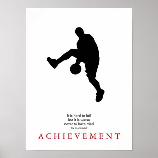 Basketball Motivatie Basketball Player Poster (Voorkant)