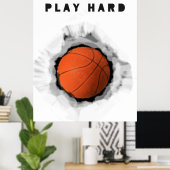 Basketball Motivatie Poster (Thuiskantoor)