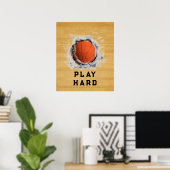 Basketball Motivatie Poster (Thuiskantoor)