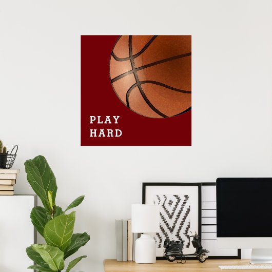 Basketball Motivation Poster (Thuiskantoor)