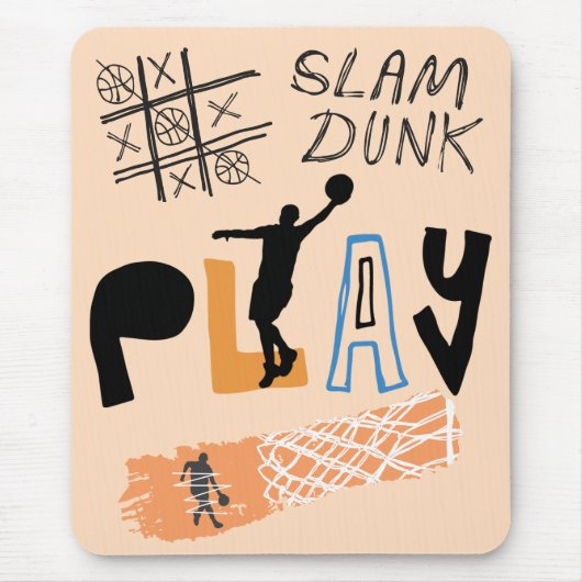 Basketball Mousepad Muismat (Voorkant)