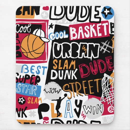 Basketball Mousepad Muismat (Voorkant)
