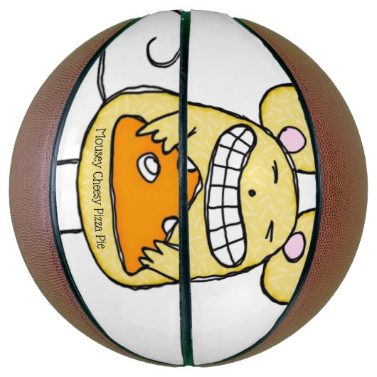 Basketball Mousey Cheesy Pizza Pie Basketbal (Verticaal)