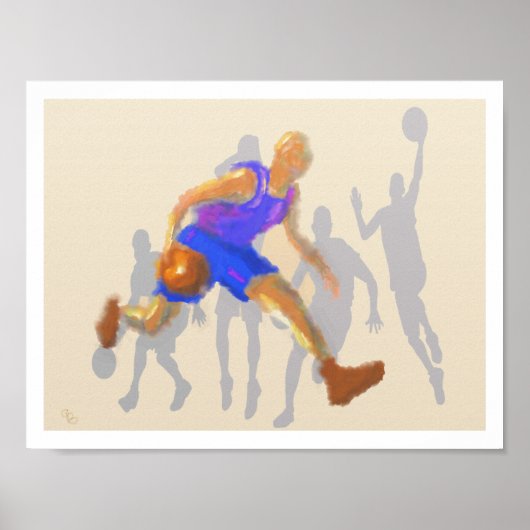 Basketball Moves Art Poster (Voorkant)