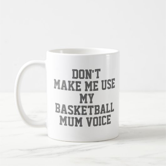 Basketball mum Gift Mok | Funny Quote Slogan Coach (Links)