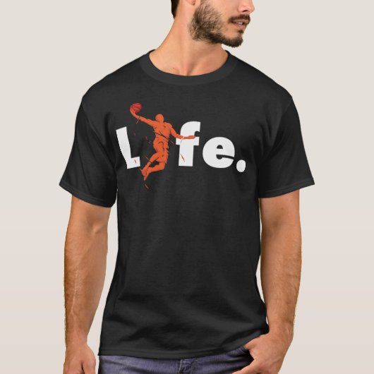 Basketball My Life Motivation basketbalspeler ba T-shirt (Voorkant)
