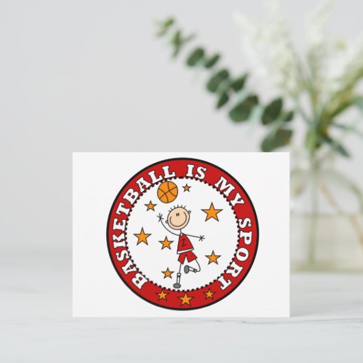 Basketball My Sport Tshirts and Gifts Briefkaart (Staand voorkant)