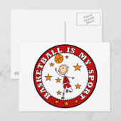 Basketball My Sport Tshirts and Gifts Briefkaart (Voorkant / Achterkant)