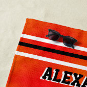 Basketball Name and Jersey Number Beach Towel Strandlaken (In situ)