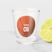 Basketball Name and Number Personalized Shot Glass Glas (Voorkant)