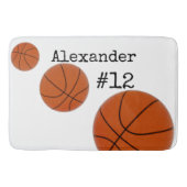 Basketball Name and Number White background Badmat (Voorkant)