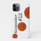 Basketball Name and Number White background Case-Mate iPhone Case (Achterkant)