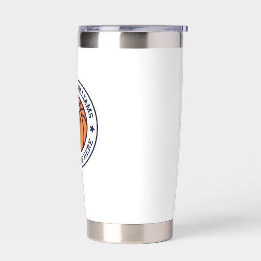 Basketball name and team blue stars white geïsoleerde drinkbeker (Links)