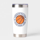 Basketball name and team blue stars white geïsoleerde drinkbeker (Voorkant)