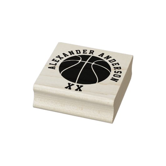 Basketball Name en Jersey Number personaliseren Rubberstempel (Stempel)