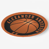 Basketball Name en Jersey Personalize Papieren Bordje (Gekanteld)