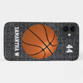 Basketball Name Number Case-Mate iPhone Case (Achterkant (horizontaal))