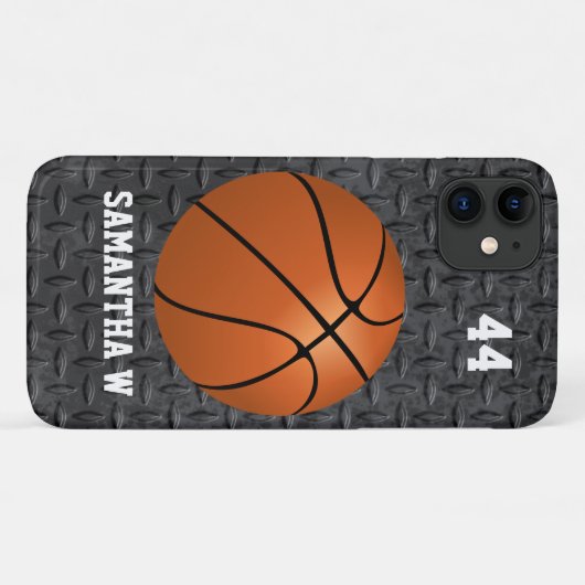 Basketball Name Number Case-Mate iPhone Case (Achterkant (horizontaal))